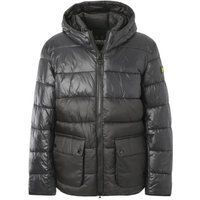 Schwarze Steppjacke mit Kapuze