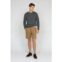 Klassisch Geschnittene Leinenmischung Shorts