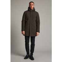 Olivgrüne Parkajacke mit gerader Passform