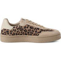 Wildleder-Sneaker mit Leopardenmuster