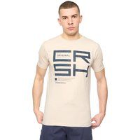 Crosshatch - "Squarebox" T-Shirt für Herren (Helles Steingrau)