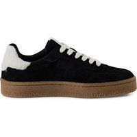 Schwarze Schnür-Sneakers aus Wildleder