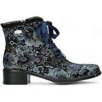 Gothic viktorianische Stiefeletten mit floraler Prägung