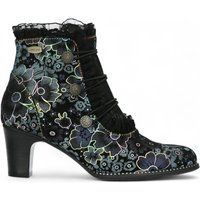 Stiefeletten im gotischen viktorianischen Stil mit Blumenmuster