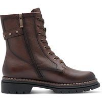 Leder Schnür-Kampfstiefel mit Reißverschluss