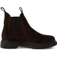 Damen Chelsea Stiefel aus dunklem braunem Wildleder