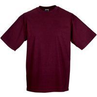 Burgunderrotes Bio-Baumwoll T-Shirt mit kurzen Ärmeln
