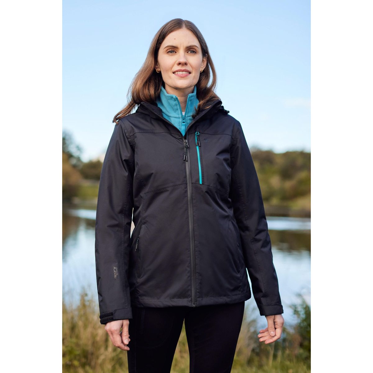 Mountain Warehouse - "Rainforest II Extreme" Jacke, wasserfest für Damen (Pechschwarz)