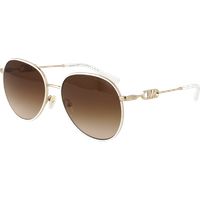 Runde goldfarbene Sonnenbrille mit Farbverlaufsgläsern