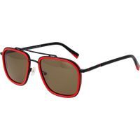 Herren-Pilotenbrille mit rotem Rahmen