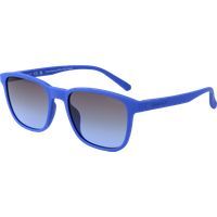 Blaue Sonnenbrille mit quadratischem Rahmen