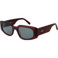 Burgunderfarbene, ovale Vollrand-Sonnenbrille