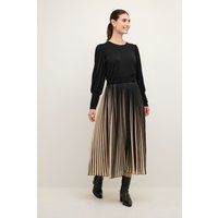Plissee-Midikleid mit langen Ärmeln