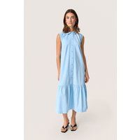 Ärmelloses Baumwoll-Midi-Hemdkleid