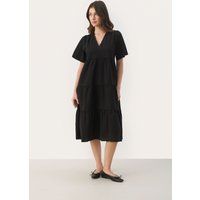 Gestuftes Midi-Kleid mit entspannter Passform