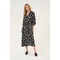 Kleid A-shape black white