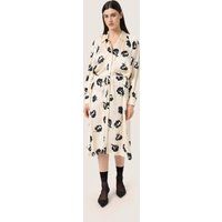 Geblümtes, lockeres Midi-Hemdkleid