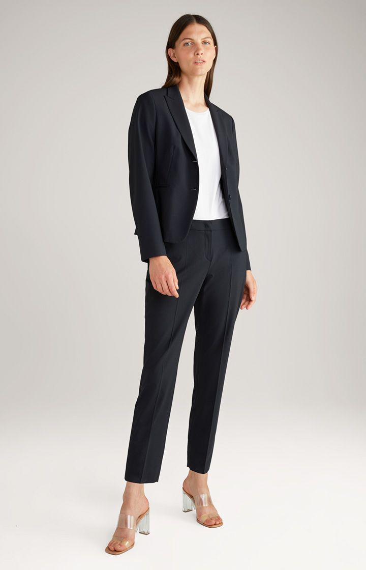 Joop! Dunkelblaue Chino Hose aus Wollmischung mit Bügelfalten, Unisex