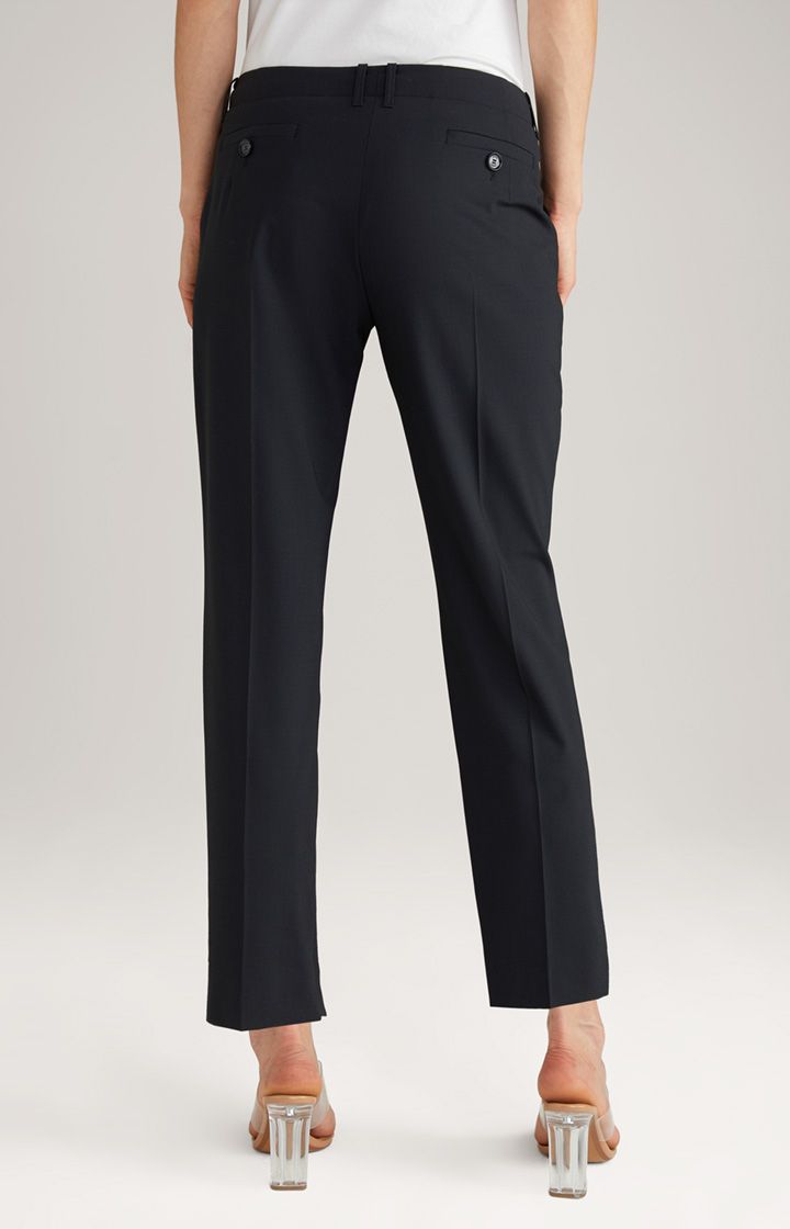 Joop! Dunkelblaue Chino Hose aus Wollmischung mit Bügelfalten, Unisex