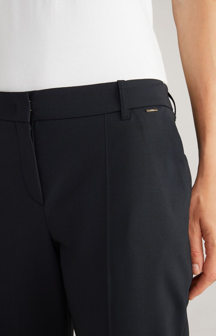 Joop! Dunkelblaue Chino Hose aus Wollmischung mit Bügelfalten, Unisex
