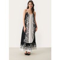 Kleid A-shape black multi