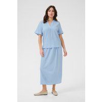 Kurzarm-Bluse Regular fit Soft Chambray light blue
