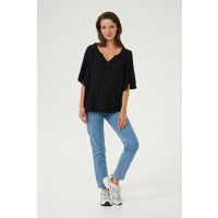 Kurzarm-Bluse Loose fit Black