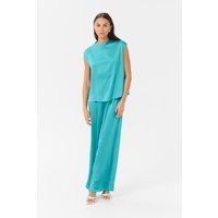 Ärmellose Bluse Loose fit Teal blue