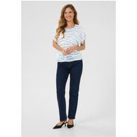 Ärmellose Bluse Loose fit Soft Chambray / Chalk Graphic blue white