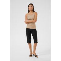 Jerseytop Slim fit Ova chincilla tank beige