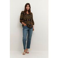 Kurzarm-Bluse Casual fit Blac