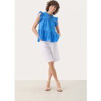 Ärmellose Bluse Gerade Passform Marina blue