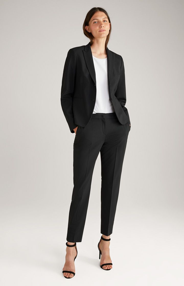 JOOP! Chino Hose aus Wollmischung in Schwarz, gerades Bein