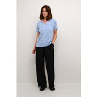 Kurzarm-Bluse Regular fit Ultramatine/Feather Gray Dot blue white