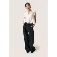 Kurzarm-Bluse Gerade Passform Whisper White
