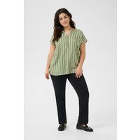 Ärmellose Bluse Regular fit Oil Green/ Moonstruck Stripe green