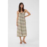 Kleid A-shape Dusky Green/White Stripe grey white