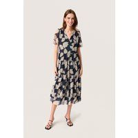 Jerseykleid Feminine Form Navy Leaf Print multicolour