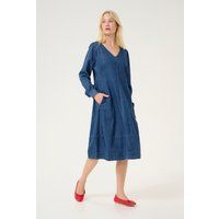 Kleid Lockerer Fit Dunkelblaue Wäsche dark blue