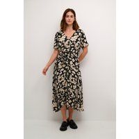 Kleid A-Form Schwarz/Sand Leo Druck black multi