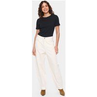 T-shirt Gerade Passform Blac