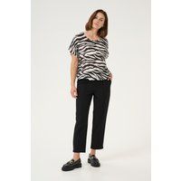 Ärmellose Bluse Loose fit Black/Chalk Animal Print