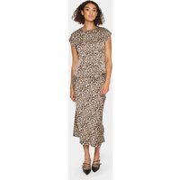Kurzarm-Bluse Gerade Passform Black Reg Leo leopard