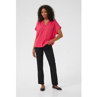 Kurzarm-Bluse Loose fit Raspberry pink