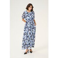 Maxikleid mit Blumenmuster und Taschen