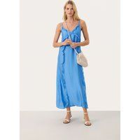 Fließendes Maxikleid mit Rüschenbesatz