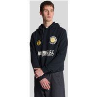 Baumwoll-Pullover-Hoodie mit Grafikprint