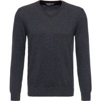 Klassischer V-Ausschnitt Baumwollstrickpullover