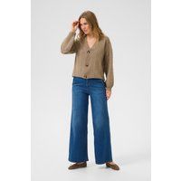 Strickjacke Straight fit Walnut Melange beige