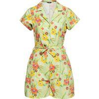 Mintgrüner floraler Jumpsuit im 50er-Jahre-Stil